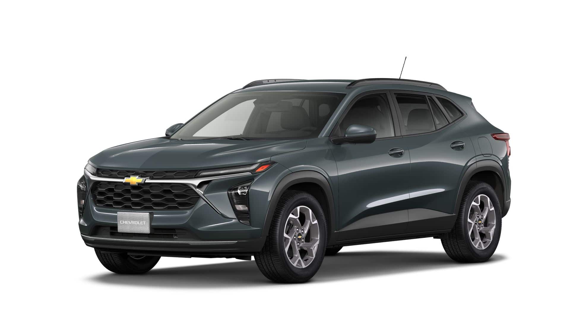 2026 Chevrolet Trax LT in Cypress Gray — front three-quarter view